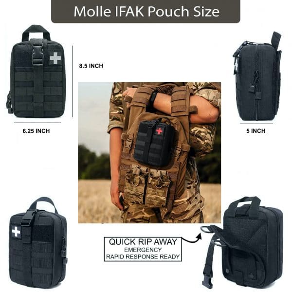 molle ifak pouch first aid bag with emt rip away feature